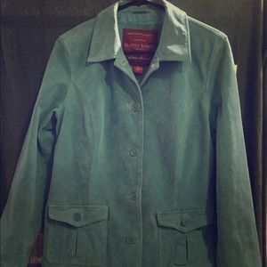 Eddie Bauer teal Seattle Suede sz Tall large